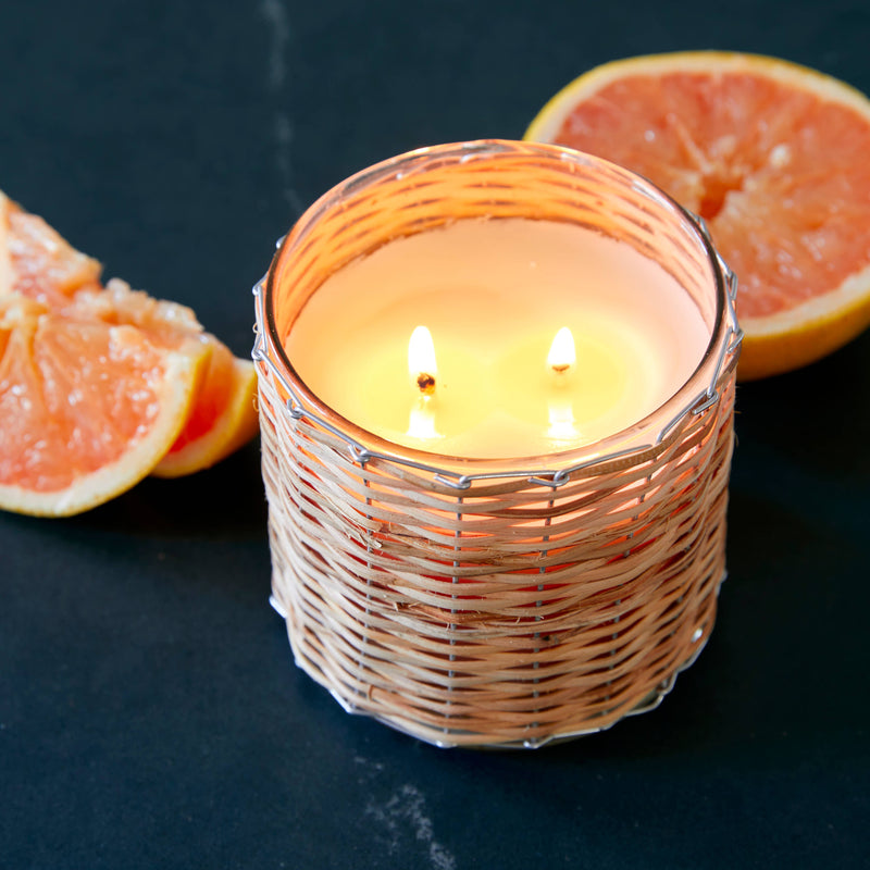 Grapefruit Pomelo 2 Wick Handwoven Candle