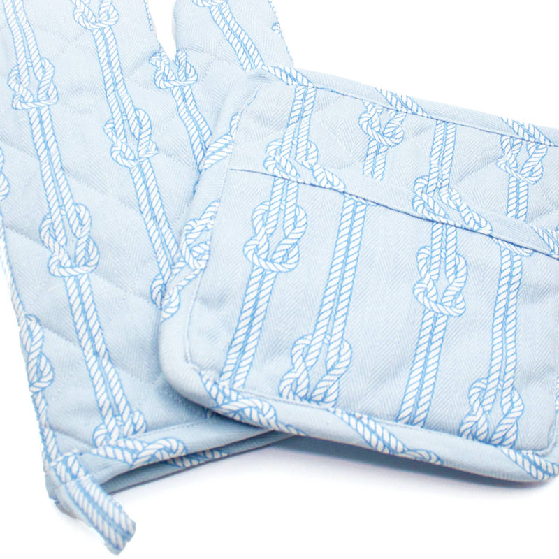 Nautical Knot Oven Mitt Set