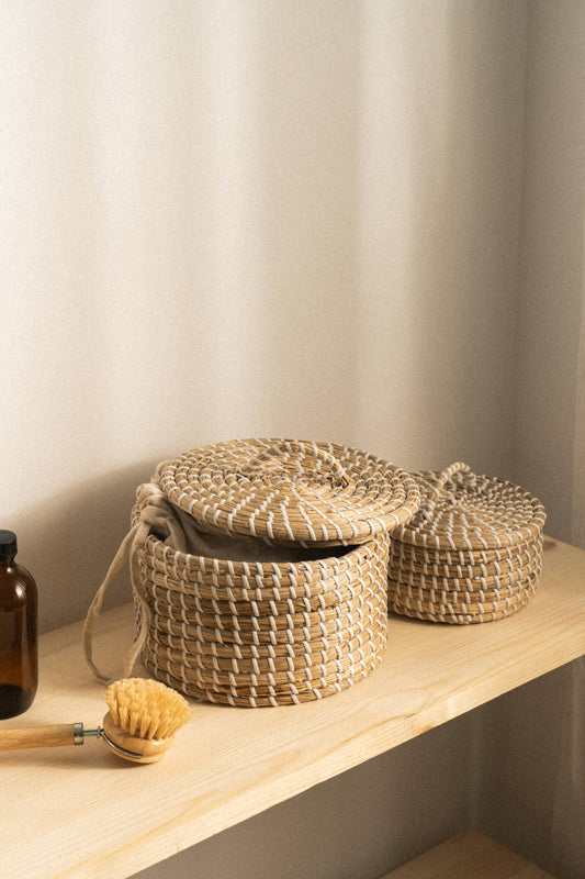 Seagrass Woven Canisters, Set of 2