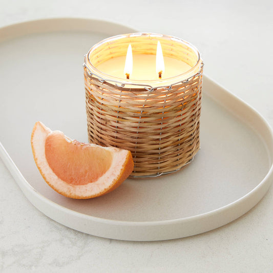 Grapefruit Pomelo 2 Wick Handwoven Candle