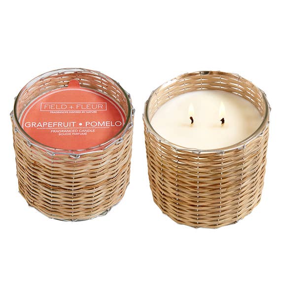 Grapefruit Pomelo 2 Wick Handwoven Candle