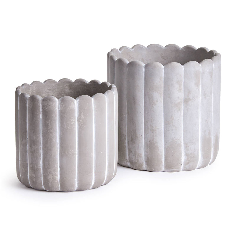 Scalloped Pots, Set Of 2