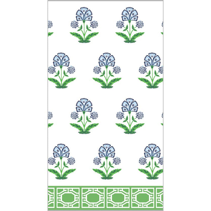 Floral Block Print Paper Guest Towels